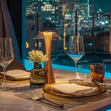 ET1 – giải pháp đèn bàn Horeca từ HUTA tại Cloud Nine Saigon Restaurant
