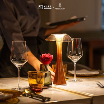 ET1 – giải pháp đèn bàn Horeca từ HUTA tại Cloud Nine Saigon Restaurant