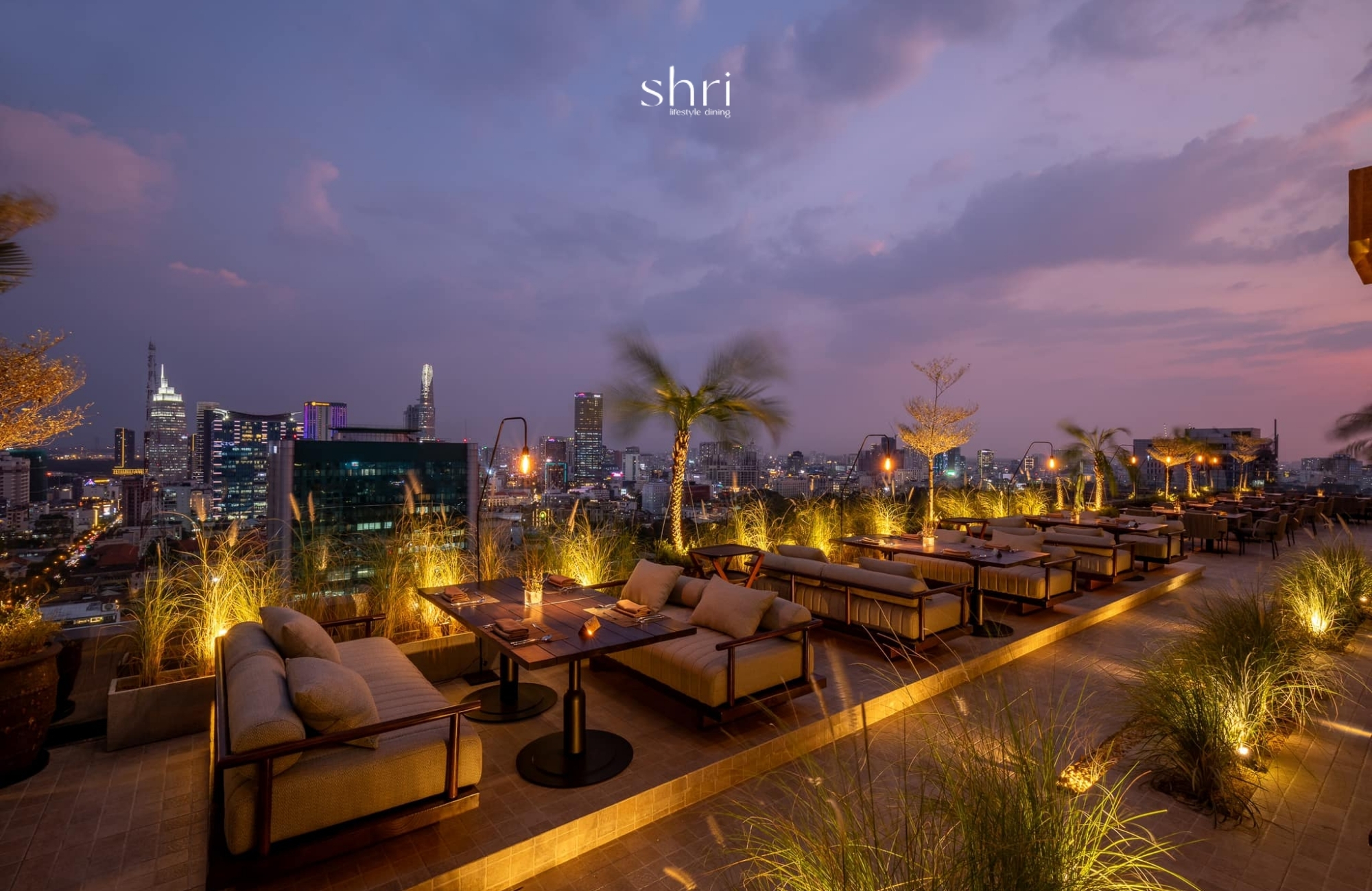 HUTA x Shri Lifestyle Dining – Giải pháp đèn bàn Horeca cho rooftop đẳng cấp