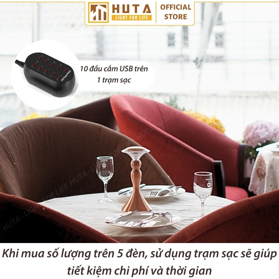 Đèn Bàn Quán Bar, Nhà Hàng HUTA Light For Life Mã RESCUP