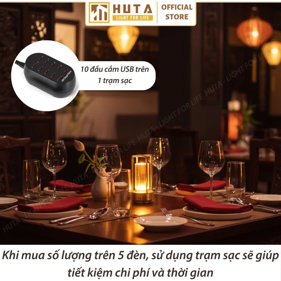 Đèn Bàn Quán Bar, Nhà Hàng HUTA Light For Life Mã RESNEN