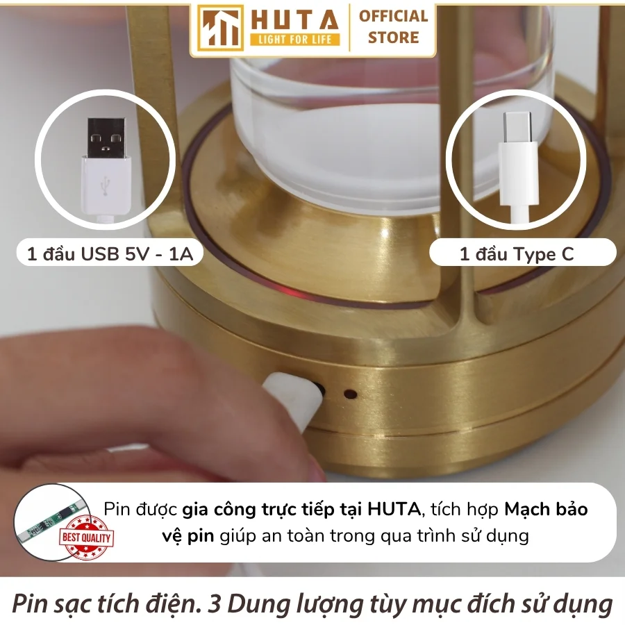 Đèn Bàn Quán Bar, Nhà Hàng HUTA Light For Life Mã RESNEN