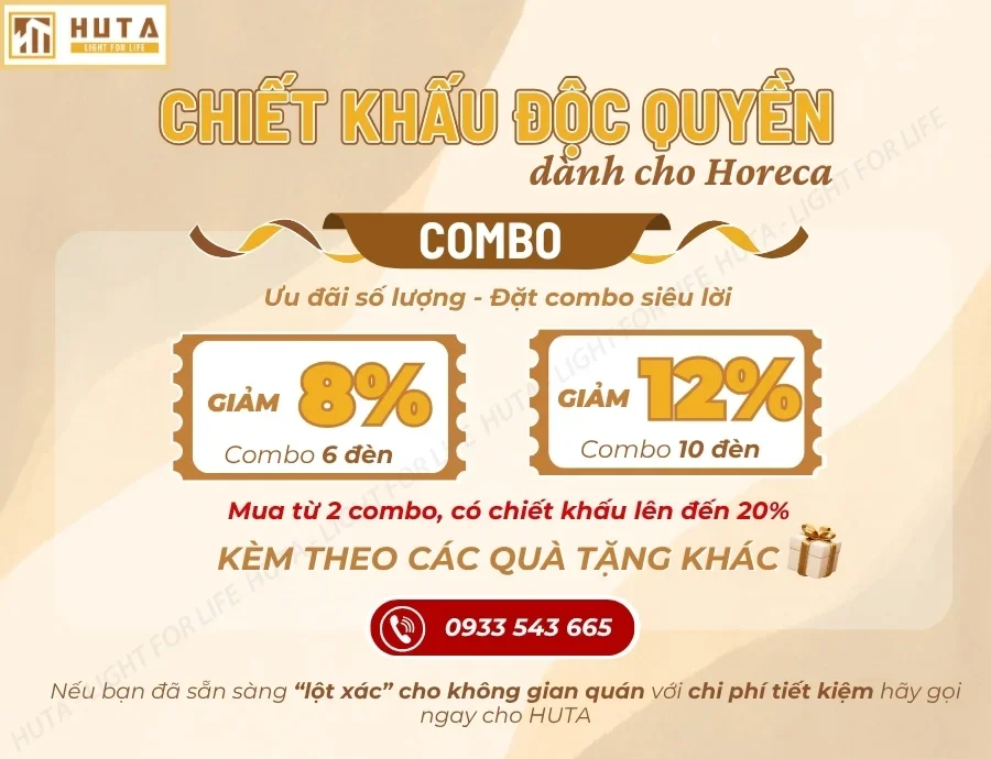 Đèn Bàn Quán Bar, Nhà Hàng Trang Trí HUTA Light For Life Mã RESTRU