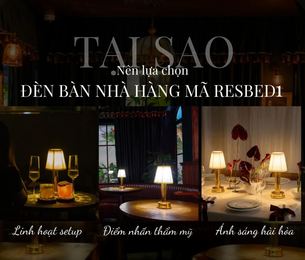 Đèn Bàn Trang Trí Quán Bar HUTA Light For Life Mã RESBED1