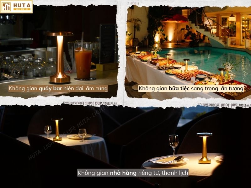 Đèn bàn quán bar HUTA Light For Life mã RESDIA2 hợp với phong cách quán nào