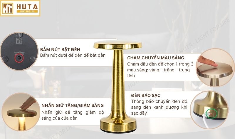 Đèn bàn trang trí quán bar mã RESDIA2 dùng như thế nào