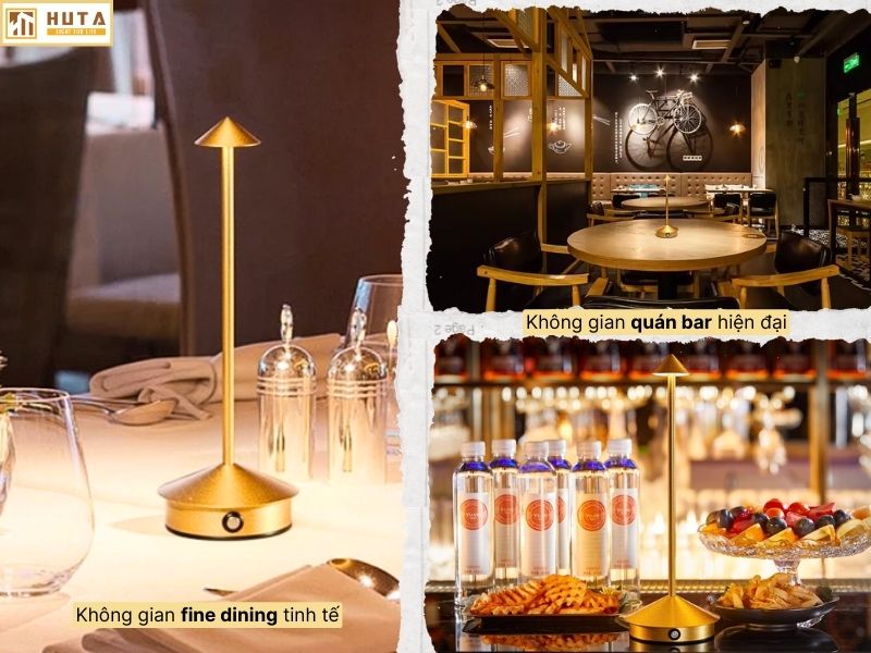 Đèn bàn trang trí nhà hàng HUTA Light For Life mã TAMGIAC hợp với phong cách quán nào