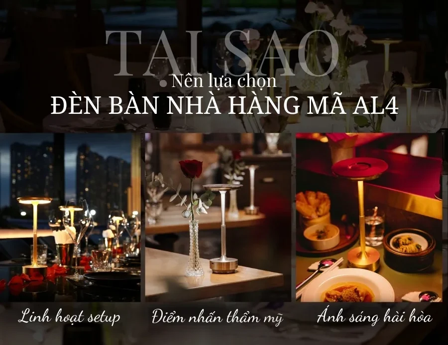 Đèn Bàn Trang Trí Nhà Hàng, Quán Bar HUTA Light For Life Mã AL4