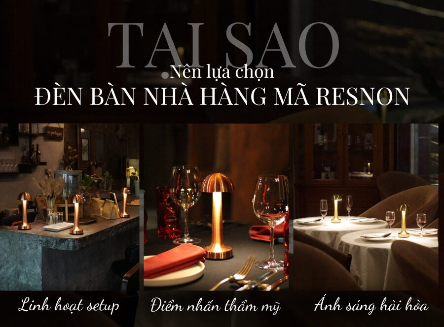 Đèn Bàn Trang Trí Nhà Hàng, Quán Bar HUTA Light For Life Mã RESNON
