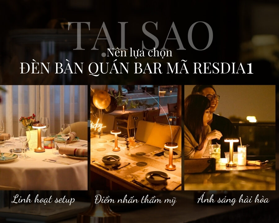 Đèn Bàn Trang Trí Quán Bar HUTA Light For Life Mã RESDIA1