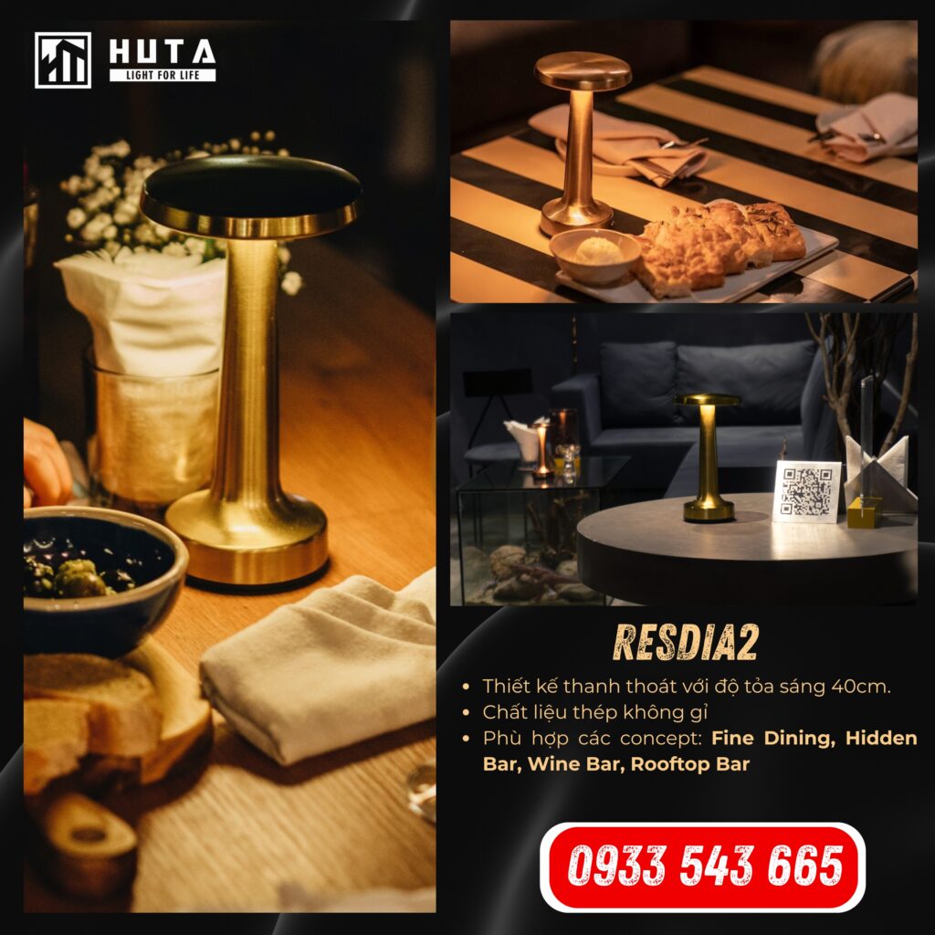 Bạn sẽ nhận được gì khi chọn đèn bàn pin sạc của HUTA để trang trí quầy bar, quán bar?