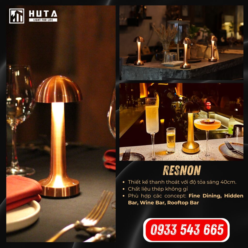 Bạn sẽ nhận được gì khi chọn đèn bàn pin sạc của HUTA để trang trí quầy bar, quán bar?