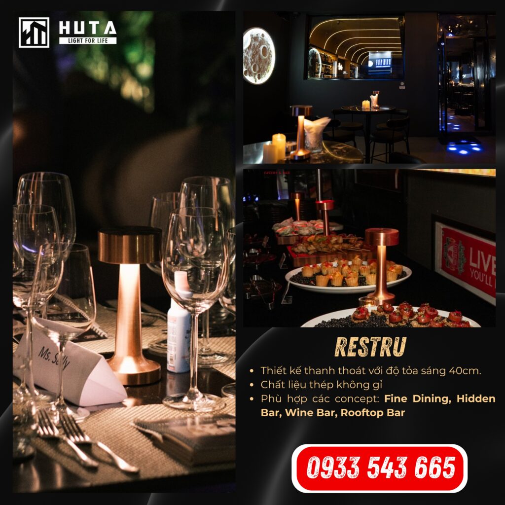 Bạn sẽ nhận được gì khi chọn đèn bàn pin sạc của HUTA để trang trí quầy bar, quán bar?