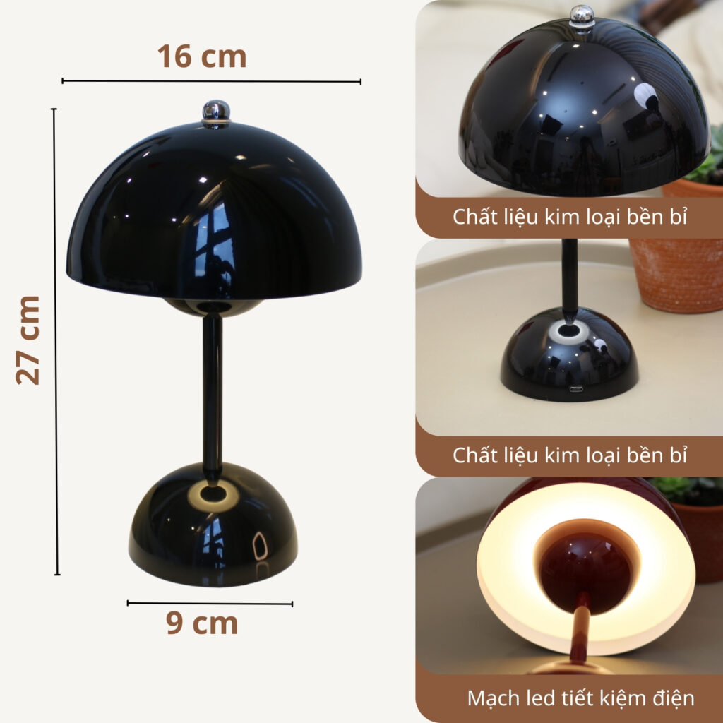 Đèn Bàn Decor Tích Điện HUTA Light For Life Mã BEDNAM