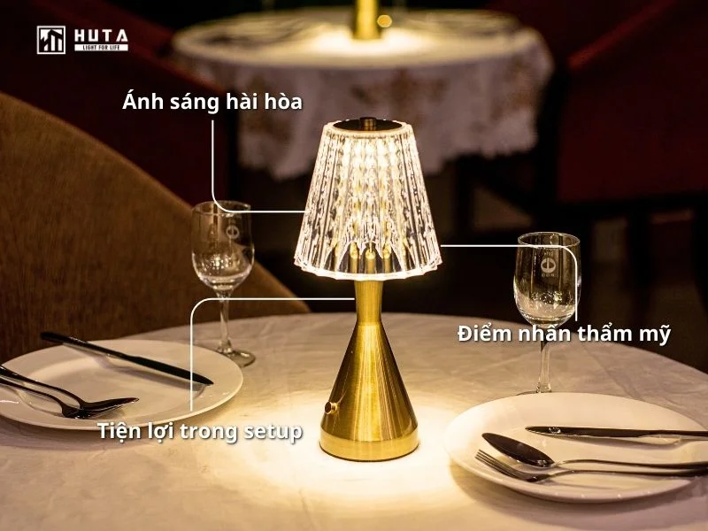 Lợi ích khi chọn đúng đèn bàn trang trí cho nhà hàng - quán bar - quán cafe - khách sạn