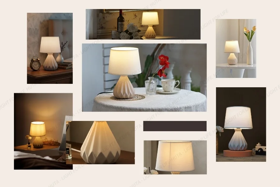 Lợi ích và điểm khác biệt của đèn ngủ để bàn khách sạn thân gốm sứ mã S13 trong không gian lưu trú