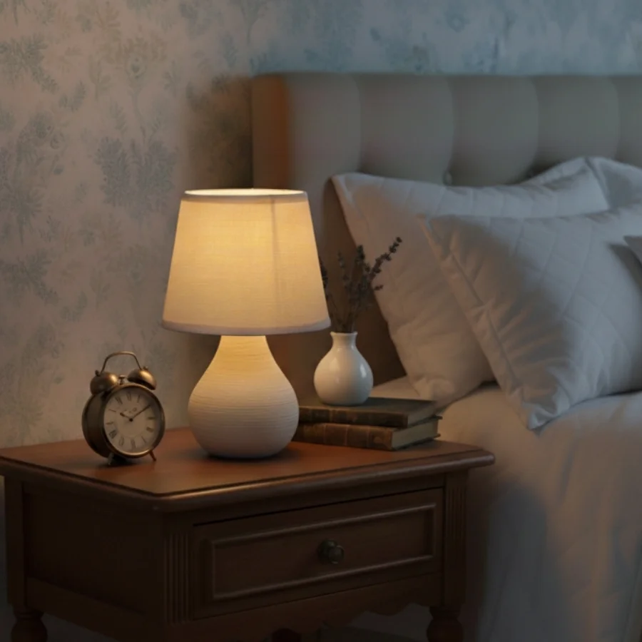 Vai trò của đèn ngủ để bàn khách sạn thân gốm mã S1 trong các mô hình lưu trú và phong cách không gian