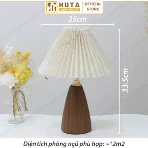 Đèn Ngủ Để Bàn Decor Khách Sạn, Tab Đầu Giường HUTA Light For Life Thân Kim Loại Mã T10