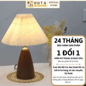 Đèn Ngủ Để Bàn Decor Khách Sạn, Tab Đầu Giường HUTA Light For Life Thân Kim Loại Mã T10