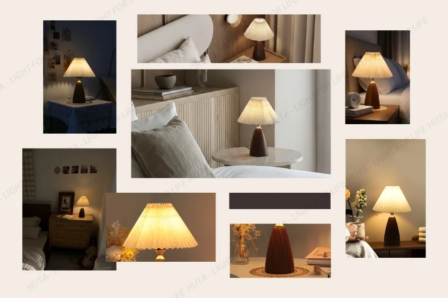 Giá trị nổi bật và điểm khác biệt của đèn ngủ để bàn decor khách sạn, tab đầu giường thân kim loại mã T10 trong không gian lưu trú