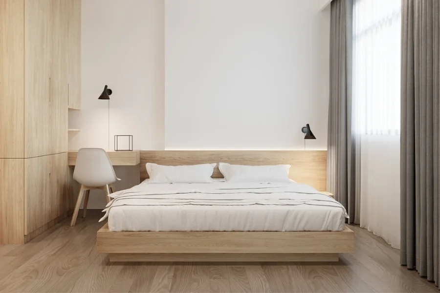 Ứng dụng của đèn ngủ để bàn khách sạn thân kim loại mã T13 và phong cách không gian