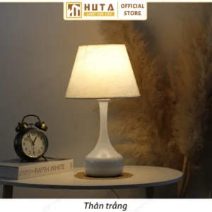 Đèn Ngủ Để Bàn Decor Khách Sạn, Tab Đầu Giường HUTA Light For Life Thân Kim Loại Mã T3