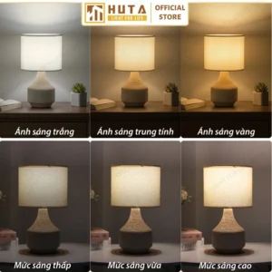 Đèn Ngủ Để Bàn Hiện Đại Cho Khách Sạn HUTA Light For Life Thân Gốm Sứ Mã S14