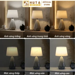 Đèn Ngủ Để Bàn Hiện Đại Cho Khách Sạn HUTA Light For Life Thân Gốm Sứ Mã S15