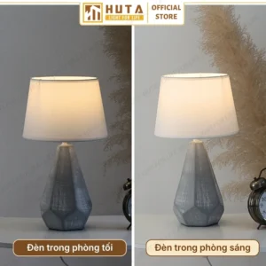 Đèn Ngủ Để Bàn Hiện Đại Cho Khách Sạn HUTA Light For Life Thân Gốm Sứ Mã S15