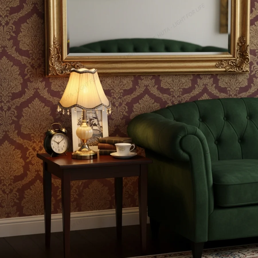 Ứng dụng của đèn ngủ để bàn khách sạn thân kim loại mã CD1 và phong cách không gian