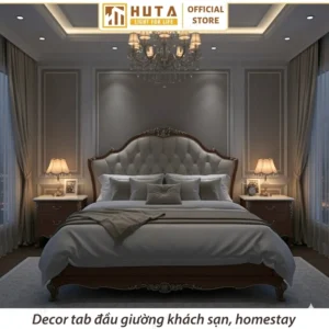 Đèn Ngủ Để Bàn Khách Sạn HUTA Light For Life Phong Cách Cổ Điển Thân Kim Loại Mã CD1