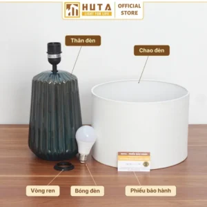 Đèn Ngủ Để Bàn Khách Sạn Sang Trọng HUTA Light For Life Thân Gốm Sứ Mã S17