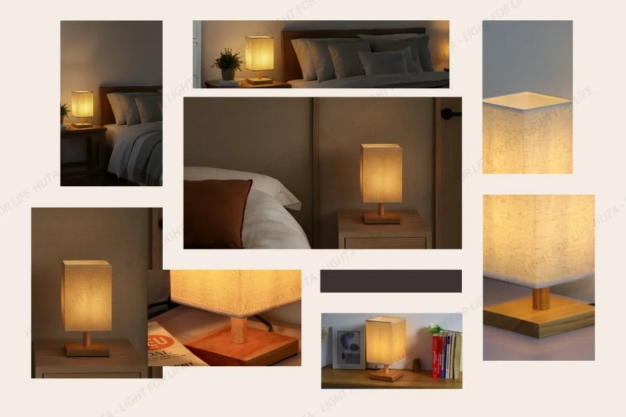 Điểm nổi bật của đèn ngủ để bàn khách sạn, homestay thân gỗ mã G3 trong không gian lưu trú