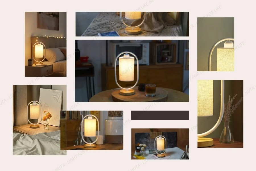 Điểm nổi bật của đèn ngủ để bàn khách sạn thân gỗ mã G6 trong không gian lưu trú