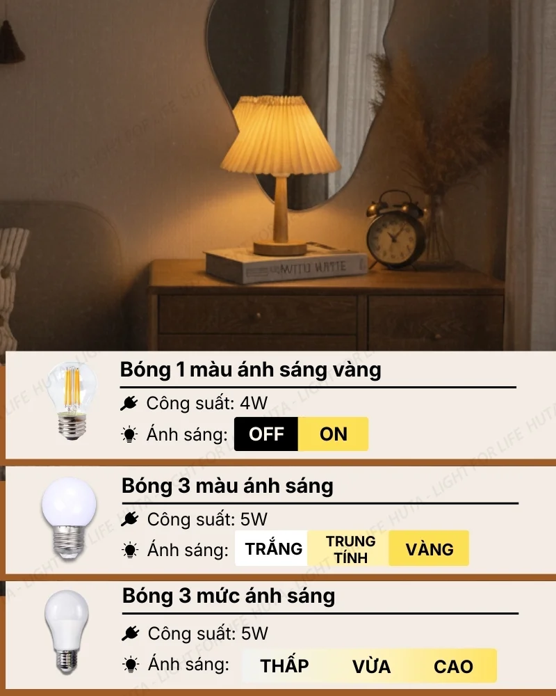 Thông số kỹ thuật chi tiết đèn bàn khách sạn, homestay thân gỗ mã G5