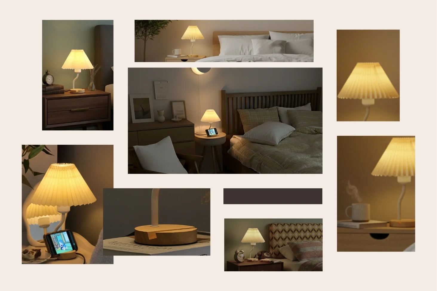 Điểm nổi bật của đèn ngủ để bàn khách sạn thân gỗ mã G8 trong không gian lưu trú