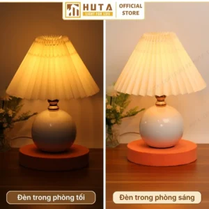 Đèn Ngủ Để Bàn Khách Sạn, Tab Đầu Giường HUTA Light For Life Thân Gốm Sứ Mã S8