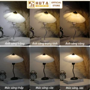 Đèn Ngủ Để Bàn Sang Trọng Decor Khách Sạn HUTA Light For Life Thân Kim Loại Mã T11