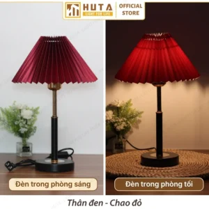 Đèn Ngủ Để Bàn Sang Trọng Decor Khách Sạn HUTA Light For Life Thân Kim Loại Mã T9