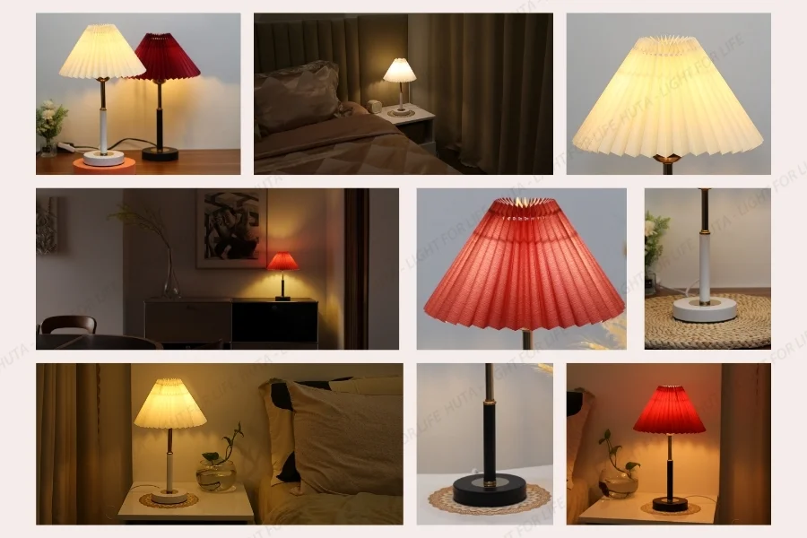 Giá trị nổi bật và điểm khác biệt của đèn ngủ để bàn decor khách sạn, tab đầu giường thân kim loại mã T9 trong không gian lưu trú