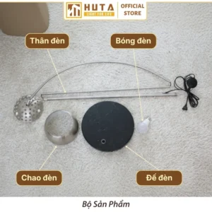 Đèn cây đứng HUTA Light For Life chất liệu kim loại dáng cong mã KC11