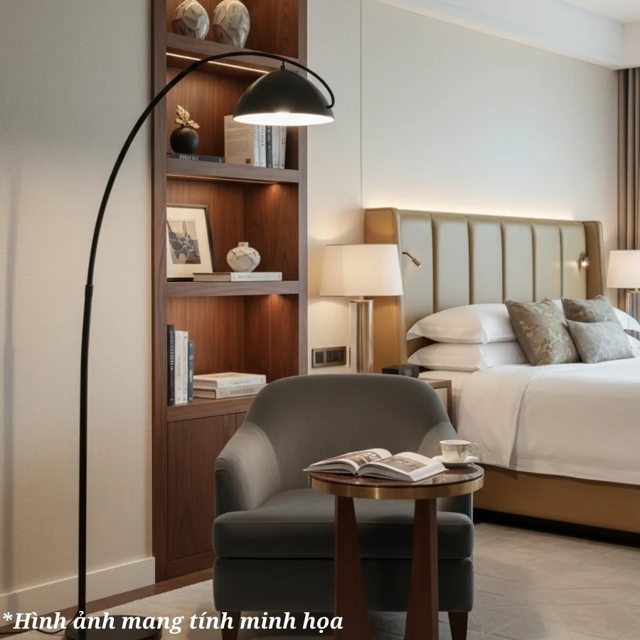 Đèn cây đứng dáng cong mã KC11 có thể trang trí ở các vị trí nào?