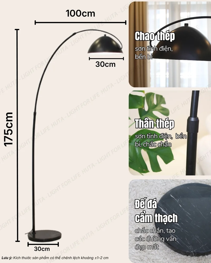 Thông số kỹ thuật chi tiết đèn cây đứng decor mã KC11