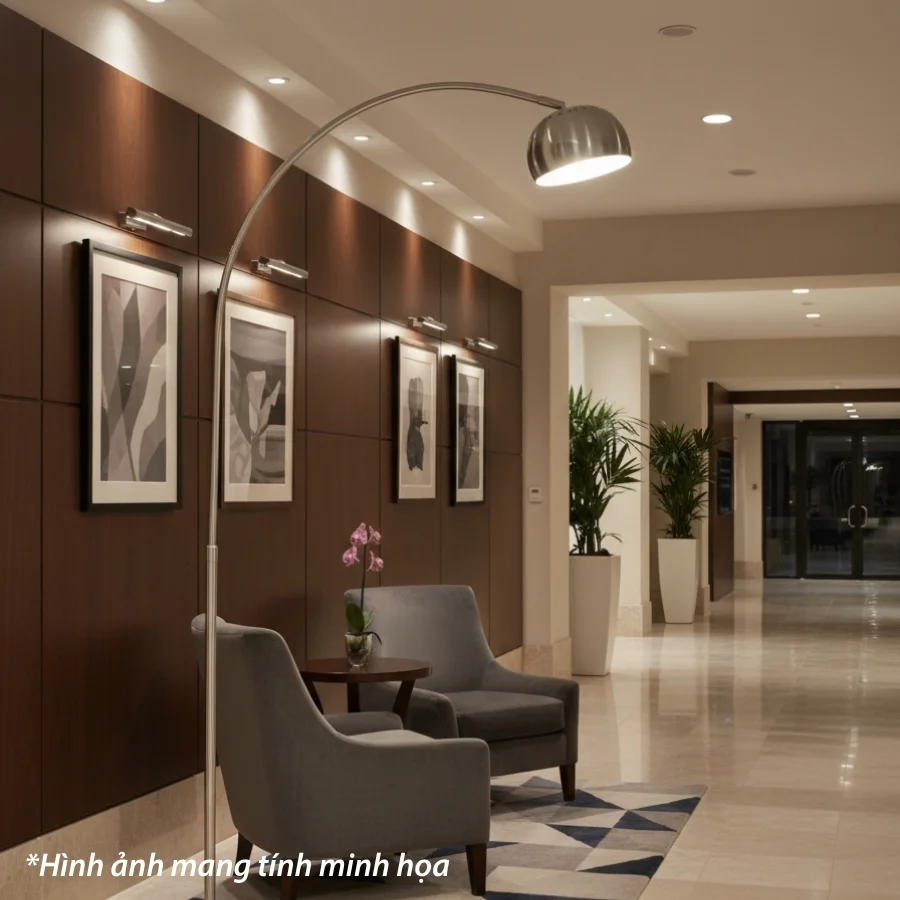 Đèn cây đứng dáng cong mã KC3 có thể trang trí ở các vị trí nào?