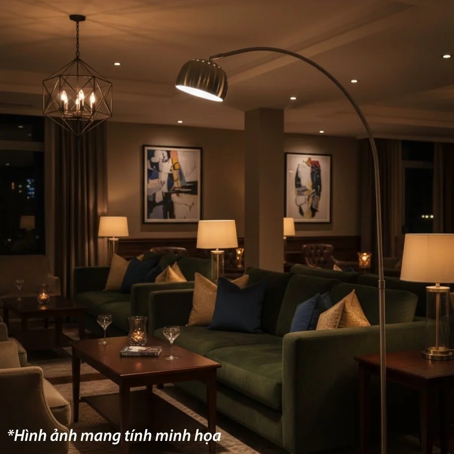 Đèn cây đứng dáng cong mã KC3 có thể trang trí ở các vị trí nào?