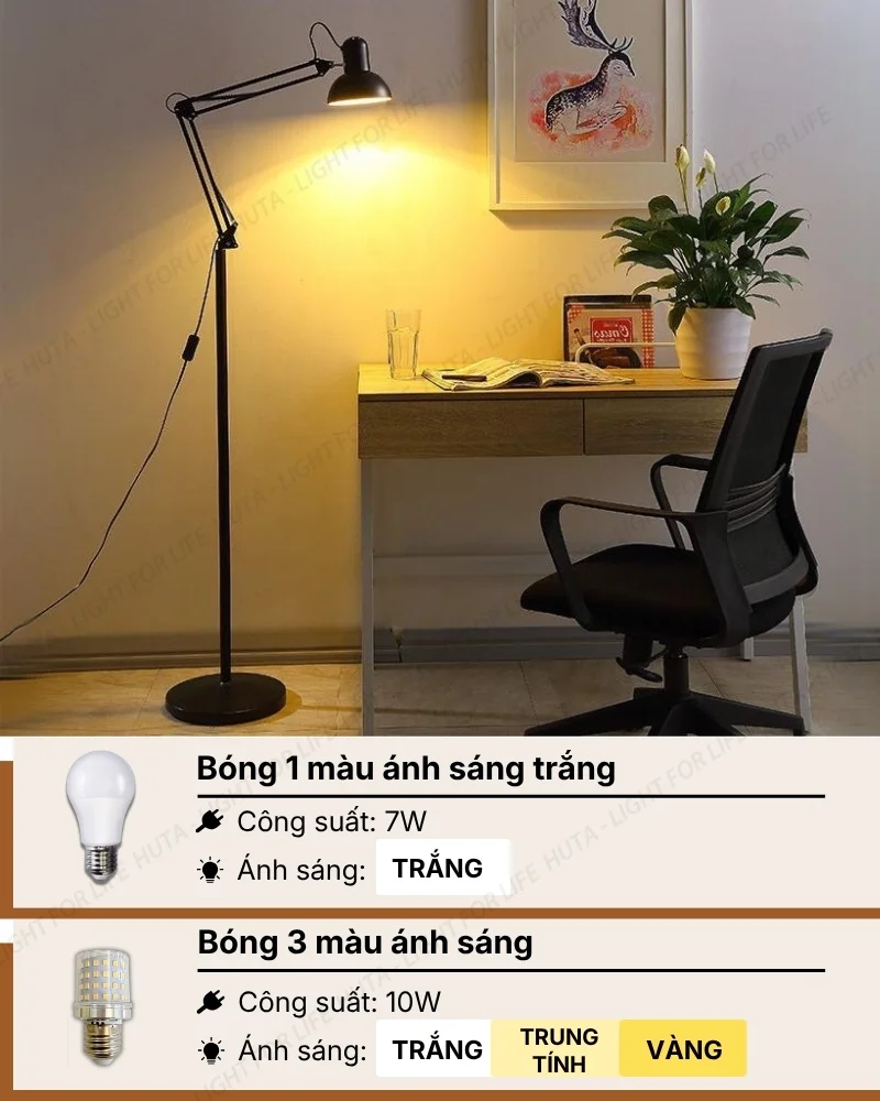 Thông số kỹ thuật chi tiết đèn cây đứng Pixar mã KC1