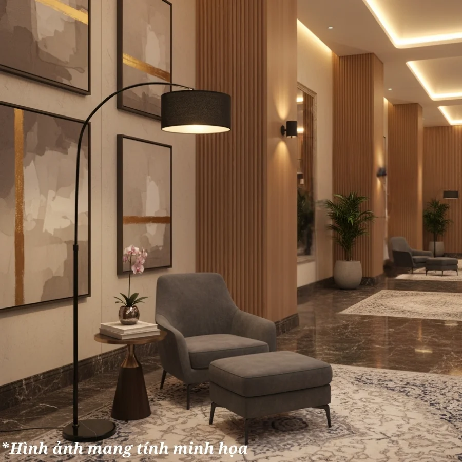 Đèn cây đứng dáng cong mã KC2 có thể trang trí ở các vị trí nào?