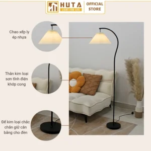 Đèn cây đứng HUTA Light For Life thân kim loại dáng cong mã KC6
