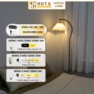 Đèn cây đứng HUTA Light For Life thân kim loại dáng cong mã KC6