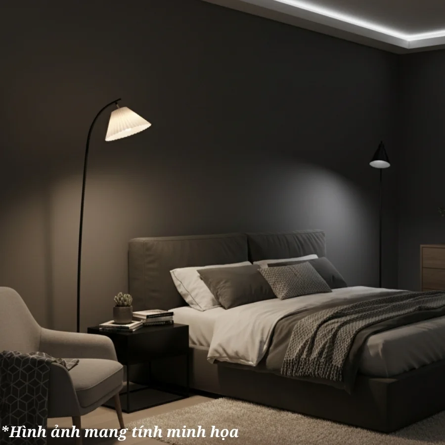 Đèn cây đứng dáng cong mã KT7 có thể trang trí ở các vị trí nào?